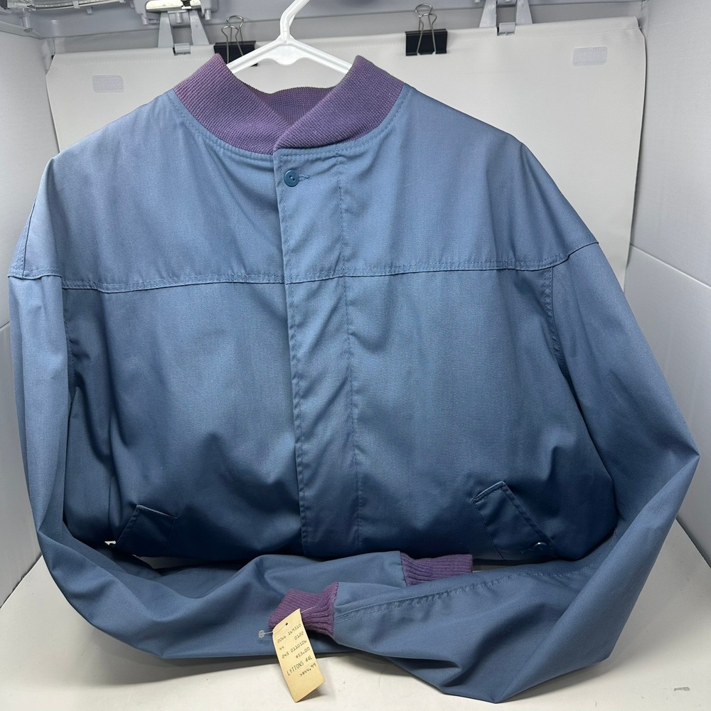 Catalina Jacket Men 44 Long Blue La Paz Vintage Bomber Ribbed Trim